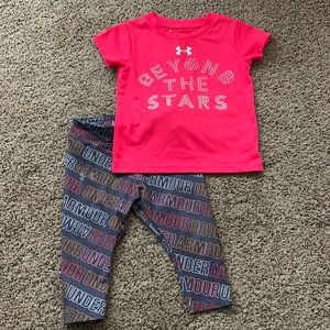 Under Armour girls leggings and shirt